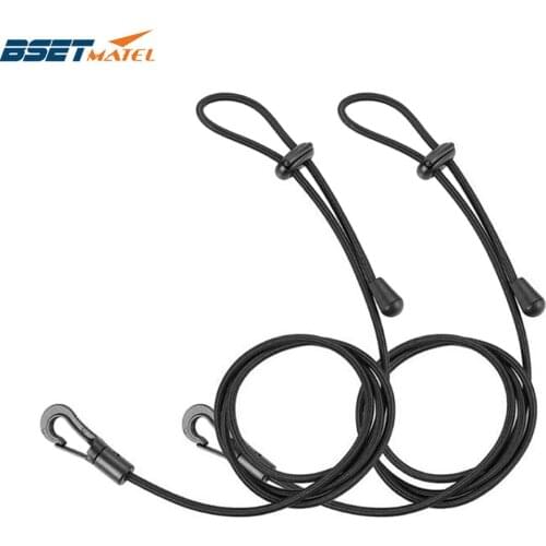 1.2m Canoe Kayak Surfing Boat Paddle Leash Clip Safety Fishing Rod Tether Holder Lanyard Bungee Shock Cord Hook Tie Down Rope