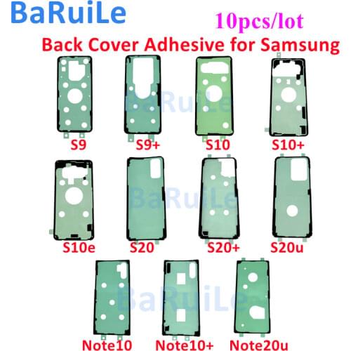 BaRuiLe 10pcs Back Cover Adhesive Sticker for SamSung Galaxy S6 S7 Edge S6Edge Adhesive Glue Back Glass Dual Tape for S8 S6Edge