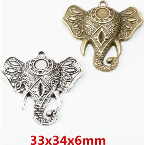 10pcs Vintage Ancient Elephant zinc alloy charms pendant suitable for DIY Bracelet Necklace metal jewelry accessories 6538