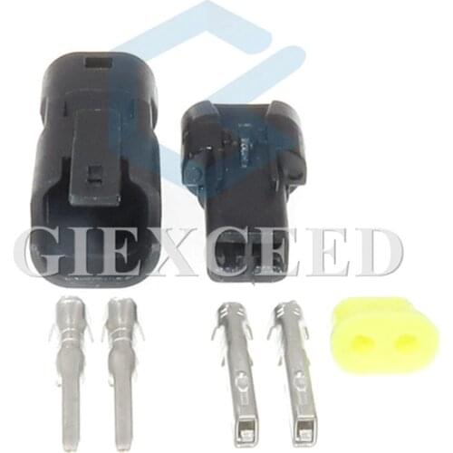 2 Sets 2 Pin 52266-0211 52213-0211 Small Mini Automotive Conenctor 522660211 522130211 Waterproof Electrical Cable Socket