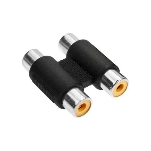 2PCS 2 RCA Audio Video Female to Female Coupler Adapter AV Connector Plug