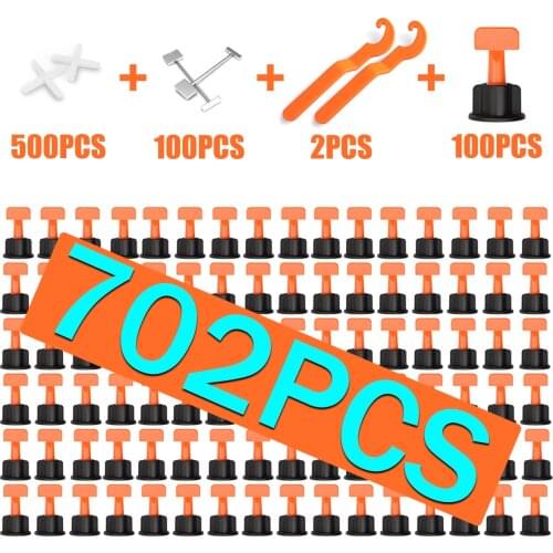 702Pcs Level Wedges Tile Spacers For Flooring Wall Tile Spacer Carrelage Tile Leveling System Leveler Locator Spacers Plier Tool