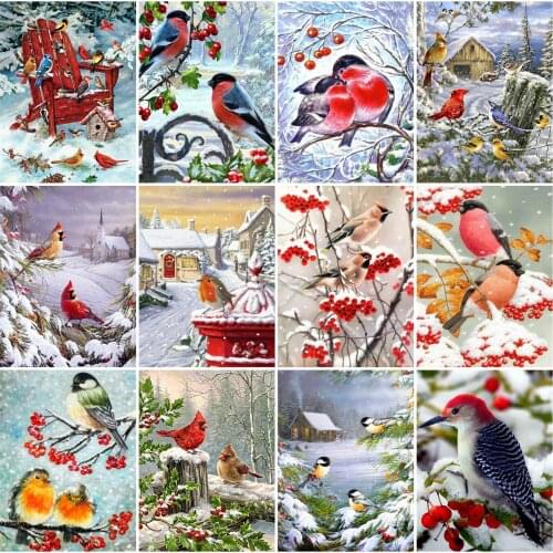 EverShine Diamond Embroidery Bird Picture Rhinestones Diamond Painting Full Square Animals Cross Stitch Mosaic Art Kits Gift