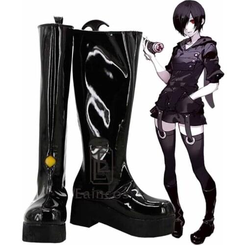 Anime Tokyo Ghoul Touka Kirishima Black Boots Cosplay Party Shoes Custom-made