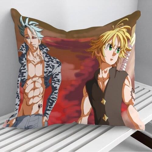 Ban Meliodas Throw Pillows Cushion Cover On Sofa Home Decor 45*45cm 40*40cm Gift Pillowcase Cojines Dropshipping