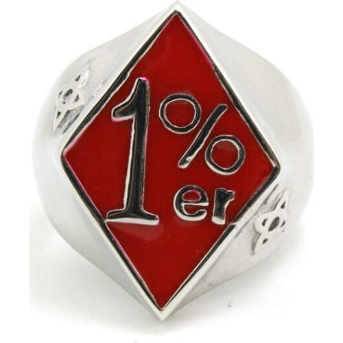 From Size 8 to 13 New Red Color 1% Motorbiker Ring 316L Stainless Steel Popular Top Quality Motor Cycles Biker Cool Ring
