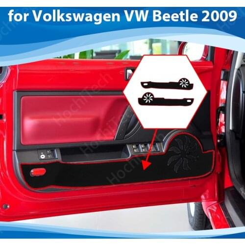 Side edge cover Door Inside Guard Protection Carpet Car Door Anti Kick Pad Sticker for Volkswagen VW Beetle 2009 Accessories