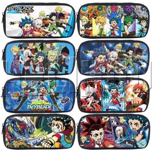Anime Beyblade Burst Evolution Print Pencil case Bags Kids Small Pencil Holder Child School Pen Pouch 2019