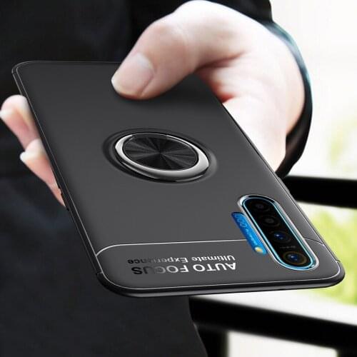 Realme XT Case Magnetic Car Holder Case For OPPO Realme X2 Case 360 Rotating Finger Ring Phone Cover For Realme X2 Capa Shell
