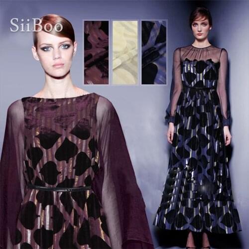 Pure silk georgette bottom fabric heart raised pile velvet fabric for spring autumn dress 16mm tela tejido Free shipping SP3711