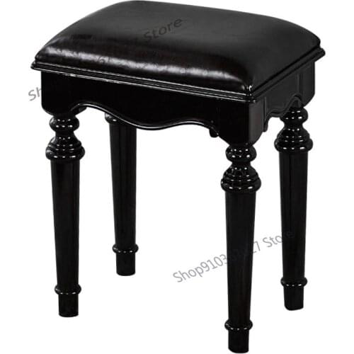European style dressing table stool soft bag small square stool household chair princess bedroom nail stool guzheng piano stool