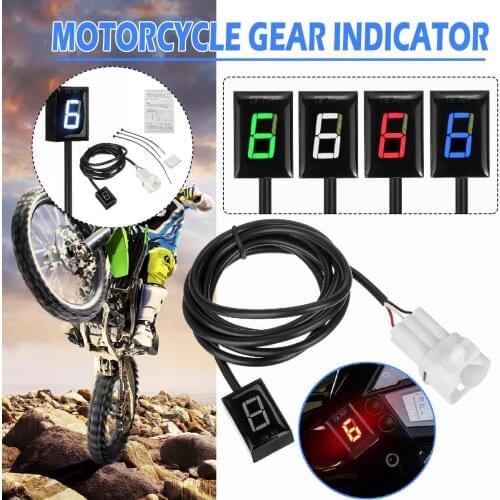 Gear Indicator Motorcycle LCD 1-6 Level Gear Indicator Digital Gear Meter for Suzuki GSX-R1000 GSX1400 SV650 SV1000 DL650 DL1000