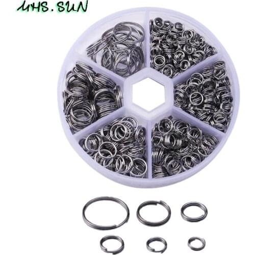MHS.SUN Stainless Steel Open Jump Ring Double Loop Ring Kit Box For Jewelry Making Accessories 5/6/7/8/10/14MM Mixed Size