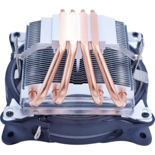 4 Heatpipes CPU Radiator Cooler 120mm RGB Low Profile Fan PWM 4PIN LGA 775 1150 1151 1155 1156 X79 X99 AM4 Ventilador