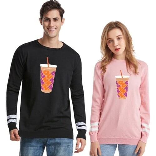 Drink Cup Print Fashion Hipster Hip Hop O-neck Men Women Charli Damelio Merch Casual Long Sleeve Unisex Sweaters Pullovers Tops