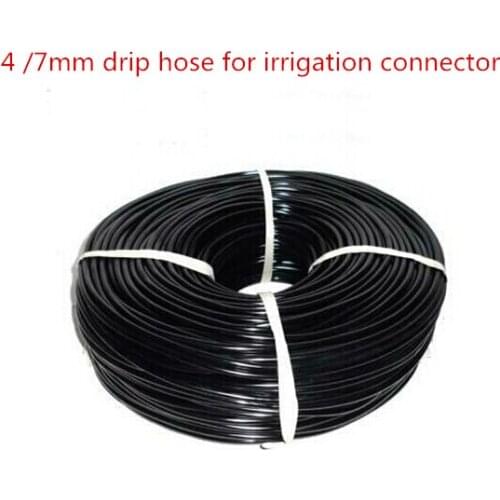 Plastic pvc pipe fittings 10M/lot drip irrigation 4 /7mm water hose for connector 1/4" barbed sprinkler garden tools