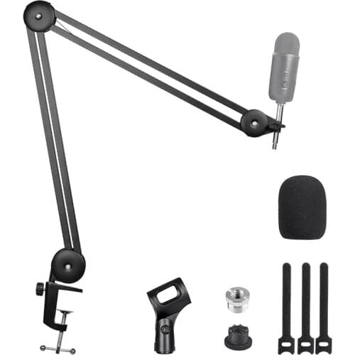 Microphone Boom Arm Stand Heavy Duty Adjustable Suspension Scissor Spring Built-in Mic Stand For Blue Yeti Blue Snowball Bracket