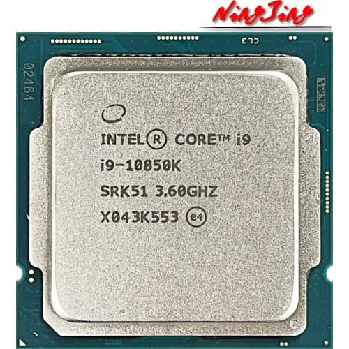 Intel Core i9-10850K i9 10850K 3.6 GHz Ten cores-Core 20-Thread CPU Processor L3=20M 125W LGA 1200
