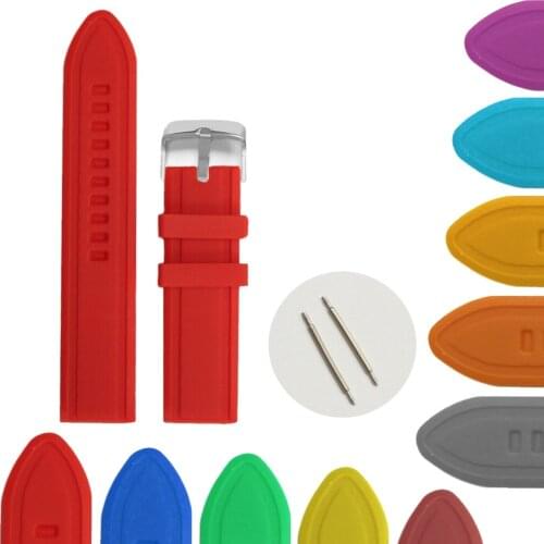 22mm Love Red Color Silicone Jelly Rubber Ladies Watch Band Straps WB1082A22JB