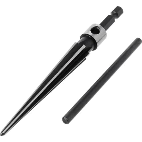 3-13mm Bridge Pin Hole Hand Held Reamer T Handle Tapered 6 Fluted Chamfer Bit Reaming Woodworker Core Drill Cutting Tool Reamer