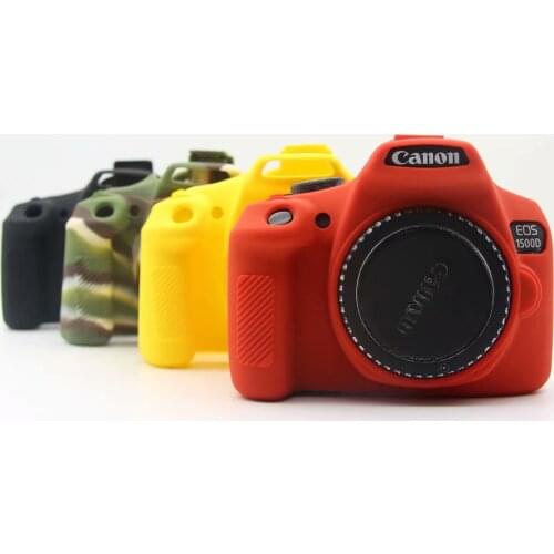 Silicone Rubber Protective Body Cover Case Skin For Canon 1300D 1500D Camera Bag