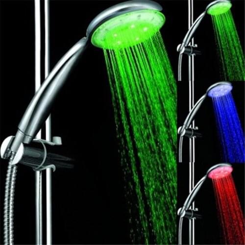 LED shower head Control Romantic bathroom shower head Temperature Control 3 Color light Shower Head
