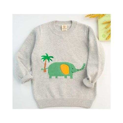 Boys Pure Cotton Sweater 2020 Autumn and Winter New Cartoon Sweater Toddler Outwear Baby Boys Casual Cartoon Knitted Coat 2-7Y