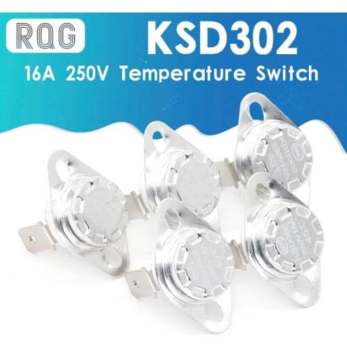 KSD302 16A 250V 40-130 degree Ceramic KSD301 Normally Closed Temperature Switch Thermostat 45 55 60 65 70 75 80 85