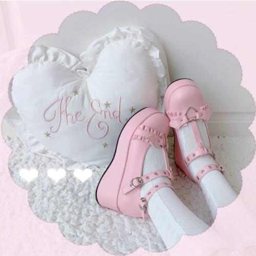 Lolita Shoes Women Japanese Mary Jane Shoes Women Vintage Girls Students JK Uniform High Heel Platform Shoes Cosplay