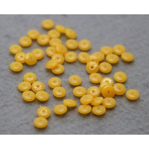 100PCS Wholesale yellow Beeswaxes separate beads Fittings for Accessory DIY Machining parts Design 6mm New Jewelry Making Design