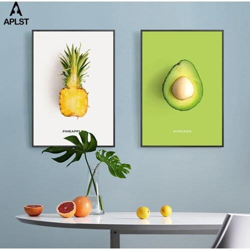 16 Fruits Pictures Avocado Pineapple Strawberry Kiwi Posters Nursery Dining Living Room Prints Nordic Painting Art Home Decor