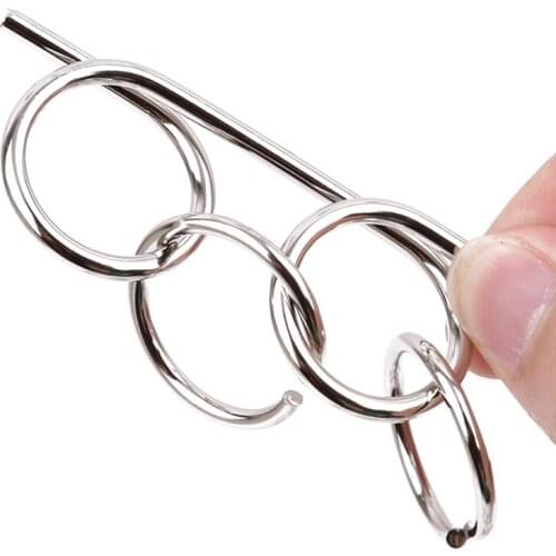 18PCS/Set Metal Puzzle Mind Brain Teaser Magic Wire Puzzles Game Toys Solutio For Children Adults Kids