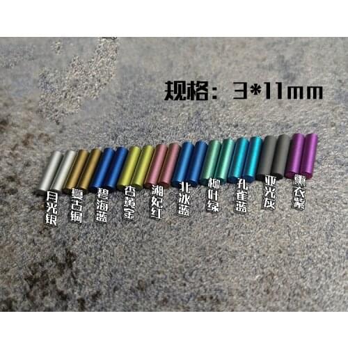 2 PC 3*11mm Multi-color DIY Titanium Round Bar for Tritium Gas glow bar Replacement Not Glowing