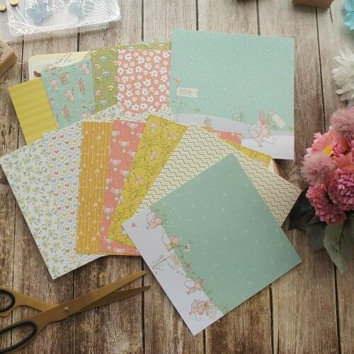 24 Sheets DIY 12 Style 15.2*15.2cm Soft Happy Forest Mouse Craft Paper Scrapbooking Creative Paper DIY Gift Use
