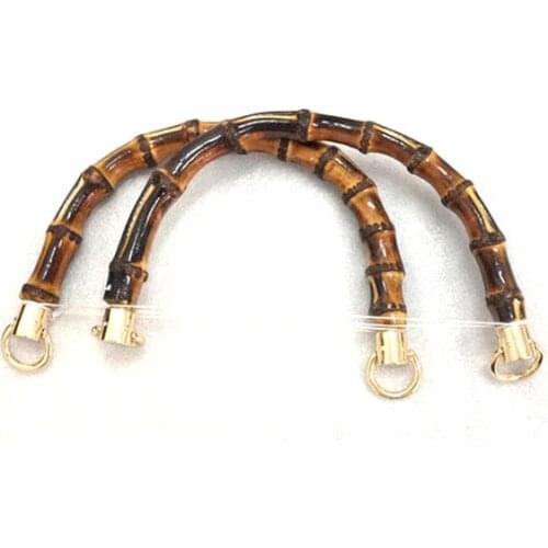 6 inch Burnt bamboo handles with Gold D-Rings