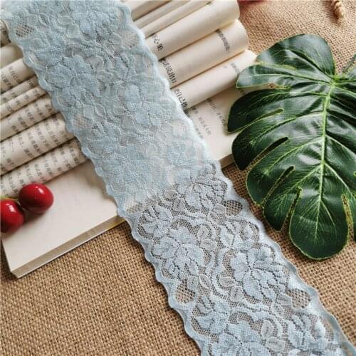 7.5-9cm floral lace stretch fabric ribbon for fabric wedding decoration