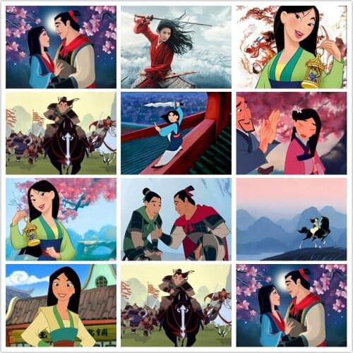 Disney Diamond Painting Full Square/Round Drill 5D DIY Hua Mulan Diamond Embroidery Rhinestone Cross Stitch Home Decor Gift