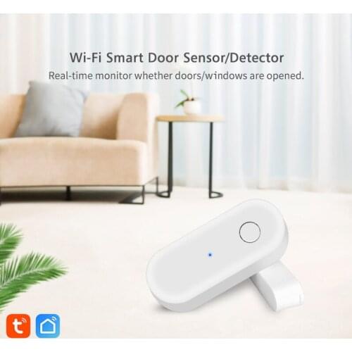 Tuya WiFi Magnetic Door Sensor Smart Door Open / Closed Detectors Smartlife APP Wifi Window Sensor Work With Alexa Google Home