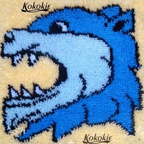 Decorative cushion embroidery latch hook animal fabric Throw Pillow cross stitch sets sale Crocheting Rug Yarn Pillowcase