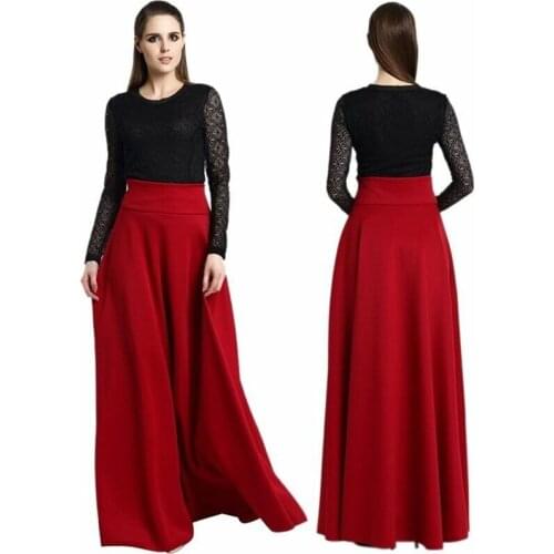 Long High Waist Maxi Skirts Stretch Full Length Skirt Oversize Solid Color Fashion Trend Women Skirt Elegant Temperament
