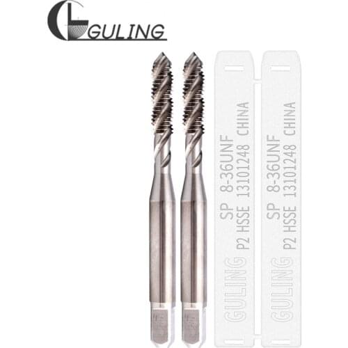 GULING NF(national fine) Standard Thread Spiral Fluted Taps BRIGHT coating thread machine tap