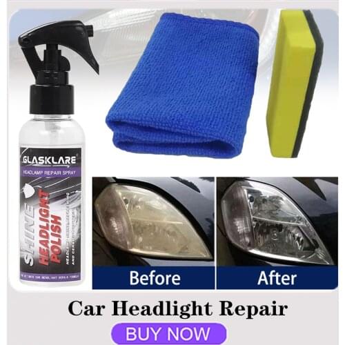 GLASKLARE 100ML Car Headlight Maintenance Clean Retreading Agent Car Headlight Repair Fluid Repair Kit