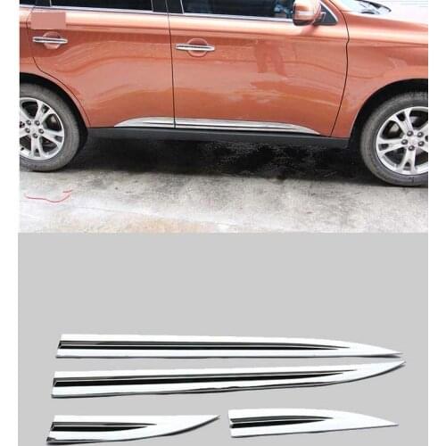 Chrome ABS Body Door Sill Side Molding Cover Trim For 2016-2020 Mitsubishi Outlander