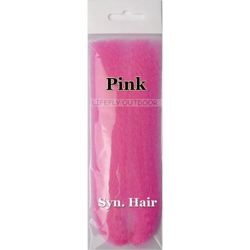 Pink Color, 10 Packs Synthetic Hair, Super Hair, Fly Tying, Jig, Lure Making, Fishing