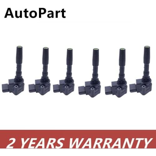 6PCS Engine Ignition Coil For Audi S6 A6 A7 4G A8 3x RS7 4G 4.0TSI For Bentley Flying Spur 079905110H 079905110J 079905110K