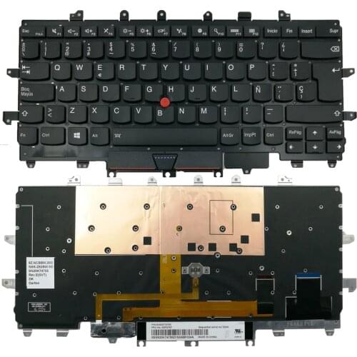 OVY SP laptop keyboard for LENOVO for Thinkpad Carbon X1 Gen 4 4th 2016 Backlit SN20K74755 KB hot sale Spanish 01AV186 00PA707