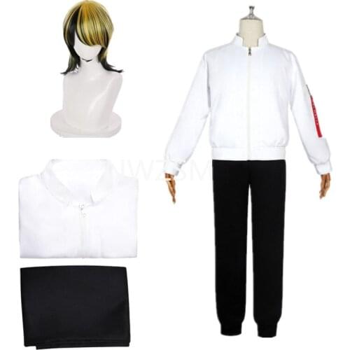 Tokyo Revengers anime Hanemiya Kazutora Cosplay Costumes White Coat Valhalla Uniform Baseball Coat Mikey Draken Halloween