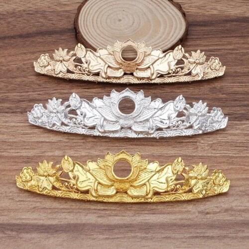 5 Pcs/Lot) 29x118mm Metal Alloy Gold Silver Plated Flowers Connectors With 7 Loops DIY Accessories For Jewelry Making