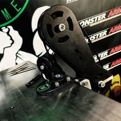 Arm Wrestling Pulley Machine Desktop Forearm Wrist Roller Trainer Tricep Biceps Curl Attachment Non-Hole 100kg Load Equipment