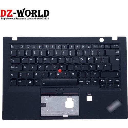 New Palmrest Upper Case With Sweden Finland Backlit Keyboard for Lenovo Thinkpad X1 Carbon 5th Gen Laptop C Cover 01LV336